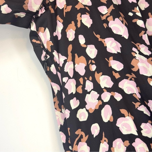 PAIGE Carrie Ann Floral Long Sleeve Wrap Dress with Ruffle Hem Size M - Picture 9 of 11